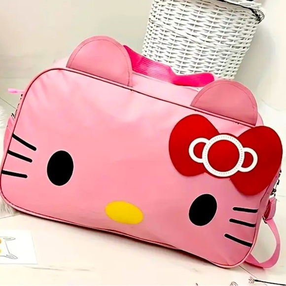 Sanrio Pink “Hello Kitty” Travel Bag, Large Capacity Travel Tote Bag, NIP - Picture 1 of 11